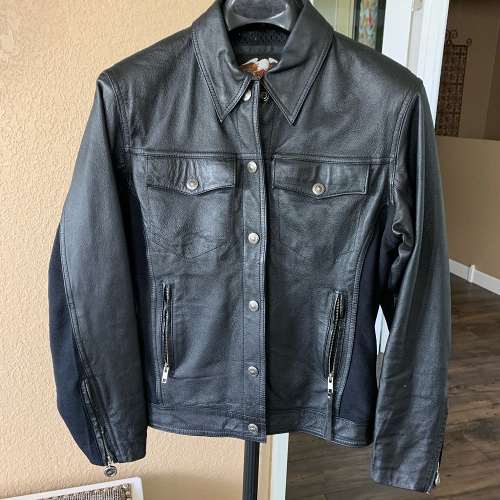 Harley Davidson Women’s riding jacket leather, M